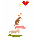 all tangram animals t-shirts