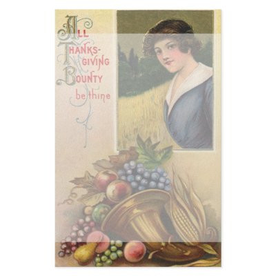 All Thanksgiving Bounty Be Thine Custom Stationery by YesterdayCafe