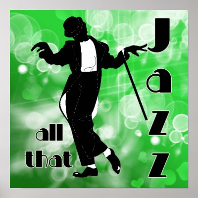 All That Jazz In Green Print by malibuitalian