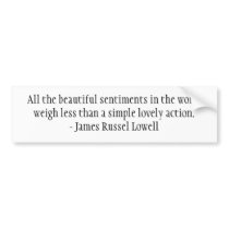 All the beautiful sentiments in the world bumper stickers