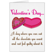 All The Chocolates Funny Valetine Quote Cards