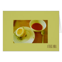 All the time, I miss you - Tomato Soup Greeting Card