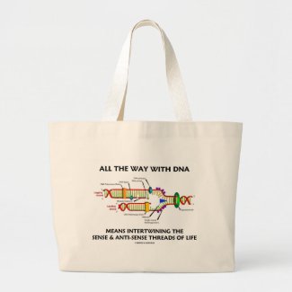 All The Way With DNA Intertwining Sense Anti-Sense Canvas Bags