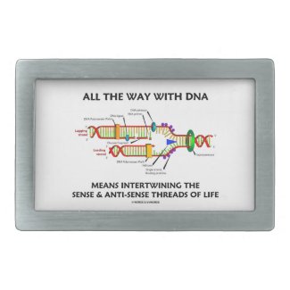 All The Way With DNA Intertwining Sense Anti-Sense Belt Buckle