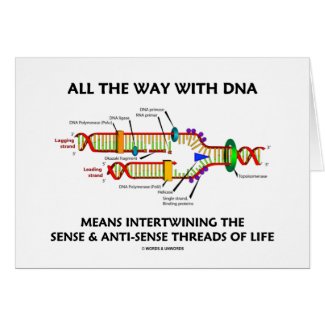 All The Way With DNA Intertwining Sense Anti-Sense Cards