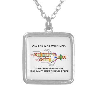 All The Way With DNA Intertwining Sense Anti-Sense Personalized Necklace