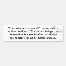 All Things Are Possible For God Bumper Stickers