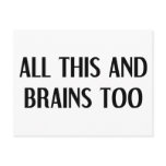 All This and Brains postcards