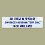 All Those In Favor Of Congress Building Your Car