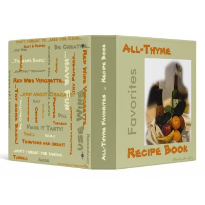 All-Thyme Favorites Recipe Book Binder by costaricareallife