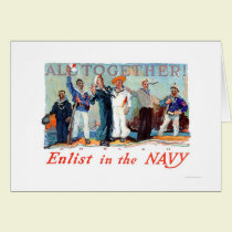 All Together!  Enlist in the Navy (US02280B) cards