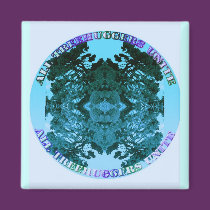 All Tree Huggers Unite (Turquoise) magnets