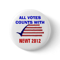 ALL VOTES COUNT NEWT 2012 BUTTON