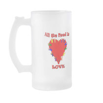 All We Need Is Love Frosted Mug mugs