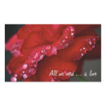 All we need is love rectangular sticker