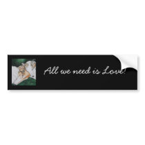 All we need is Love Whippet Borzoi Bumper Sticker bumper stickers