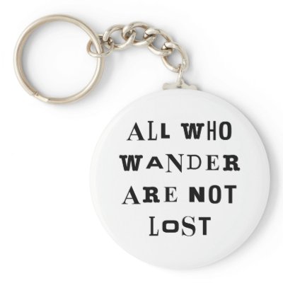 All Who Wander Keychain by LabelMeHappy