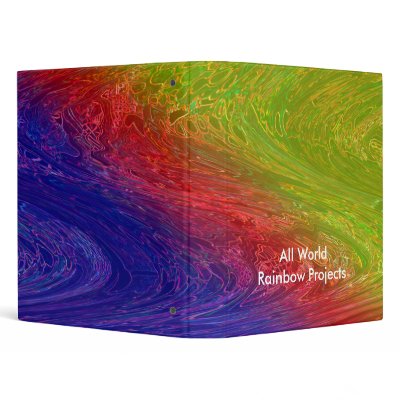 All World Rainbow Projects Vinyl Binder by doonagiri