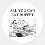 all you can eat buffet round sticker