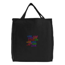 all you need is love 2! embroidered bags