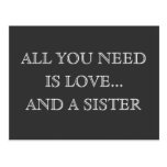 All you need is love...and a dog - postcard
