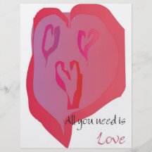 All you need is love flyer design