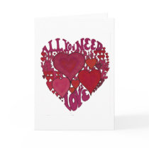 All You Need Is Love Heart cards
