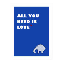 all you need is love - poster (blue) posters