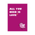 all you need is love - poster (pink) posters