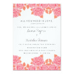 All You Need is Love Quote Rose Wedding Invite