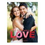 All You Need Is Love Valentine's Day Post Card postcards