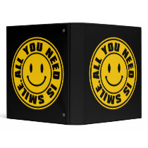 ALL YOU NEED IS SMILE. VINYL BINDERS
