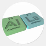 Alla as Aluminium Al and Lanthanum La Stickers
