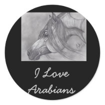 Allah's Grace Arabian Horse Round Stickers