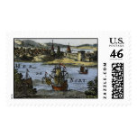 Allain Mallet: View of St. Augustine Florida, 1683 postage