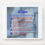 Allan Acrostic Mouse Pad