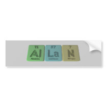 Allan as Aluminium Lanthanum Nitrogen Bumper Stickers