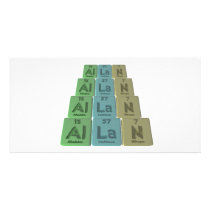 Allan as Aluminium Lanthanum Nitrogen Personalized Photo Card