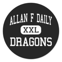 Allan F Daily - Dragons - High - Glendale stickers by customteamsportswear Allan F Daily - Dragons - High - Glendale stickers