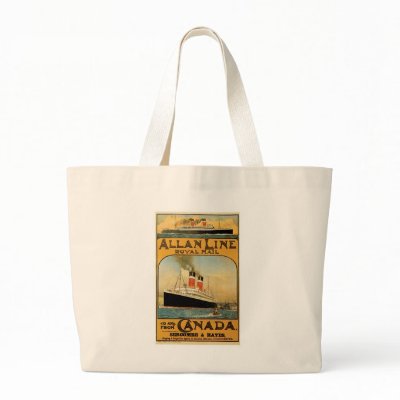 Allan Line Tote Bags by RetroCommunications