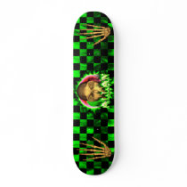 Allan skull green fire Skatersollie skateboard.