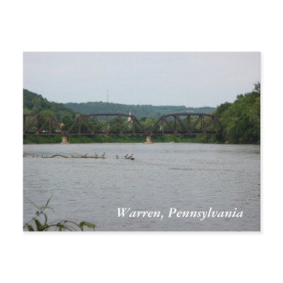 Allegheny River in Warren, PA (postcard) by EdwardWCole