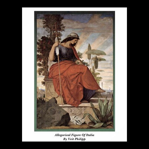 Allegorical Figure Of Italia By Veit Philipp Print