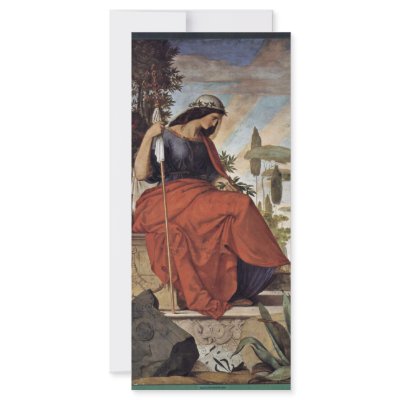 Allegorical Figure Of Italia By Veit Philipp Customized Rack Card by Artcollection