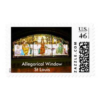 Allegorical Window - ST Louis Union Station Postage Stamps by textinthecity