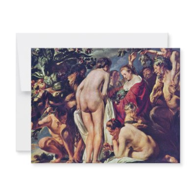 Allegory Of Abundance By Jordaens Jacob Custom Announcements by Artcollection