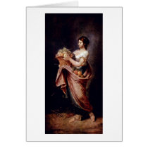 Allegory Of Autumn By Bernhard Rode Greeting Card