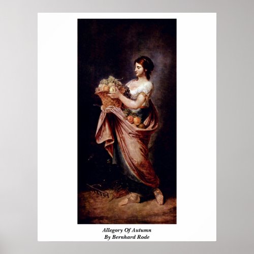 Allegory Of Autumn By Bernhard Rode Print