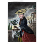 Allegory of December - Woman in Winter Dress Greeting Card