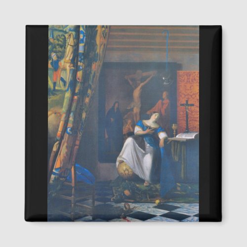 Allegory of Faith by Johannes Vermeer Refrigerator Magnets